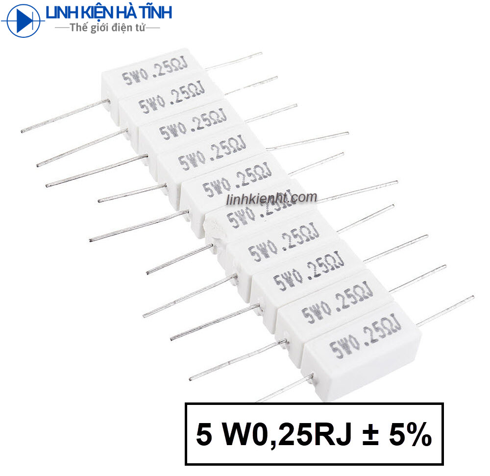 Điện trở 5W 0.25R